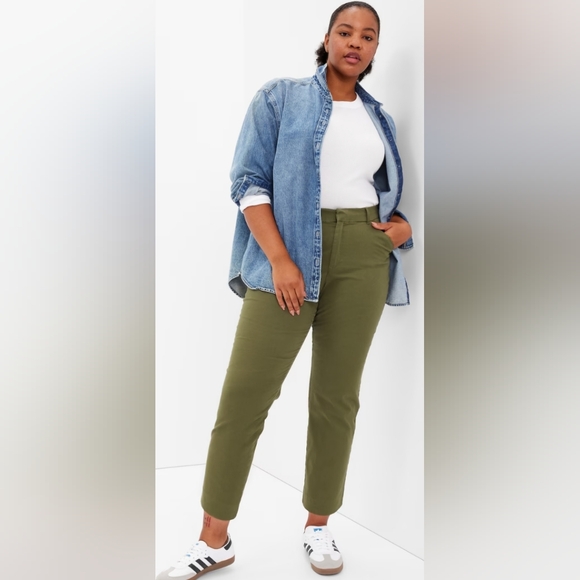 Gap Slim Ankle Khaki Army Green - Picture 1 of 7